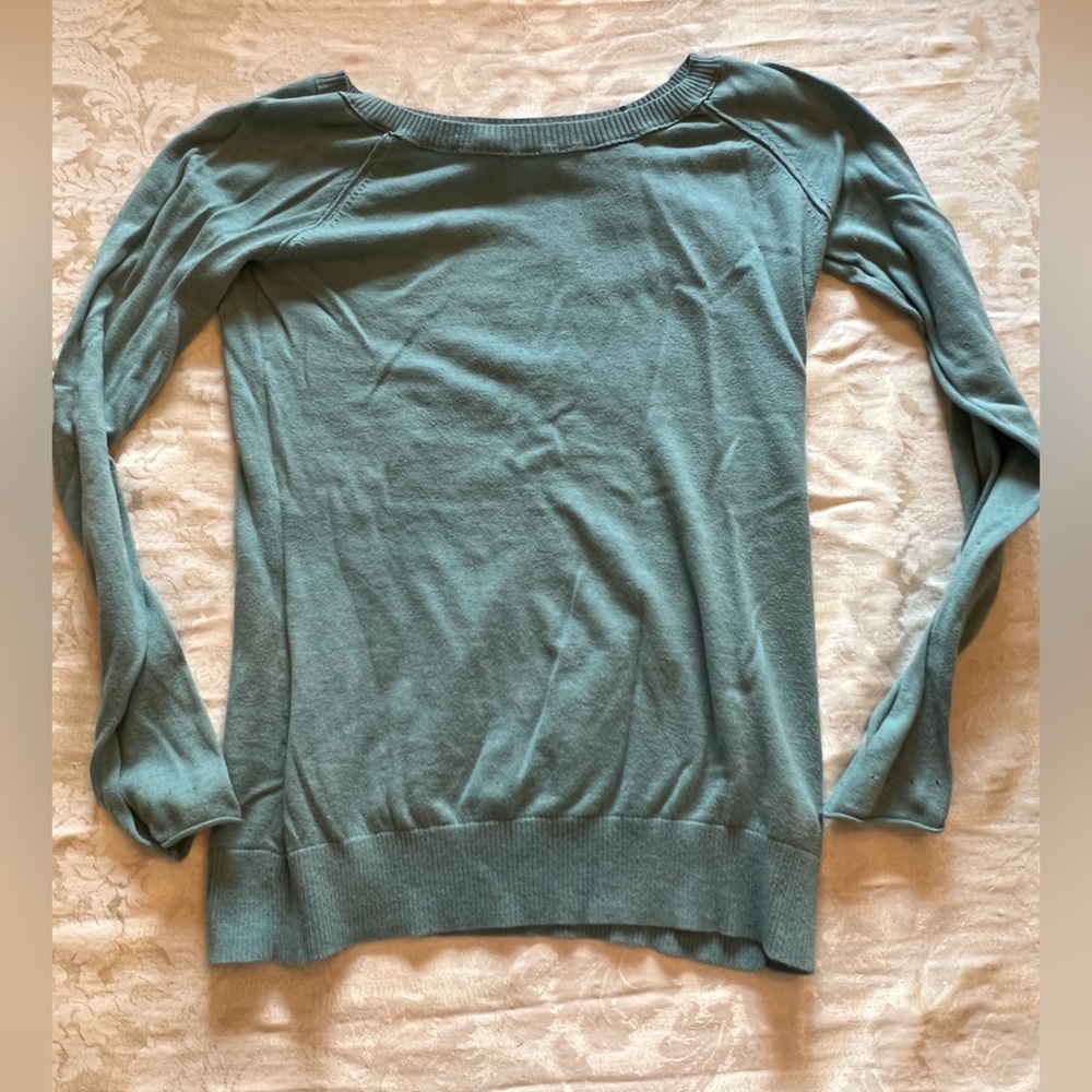 Women’s Banana Republic Turquoise Green Lightweight Boatneck sweater